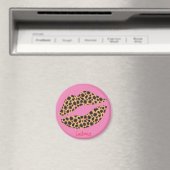 Leopard Spots Lipstick Kiss Thunder_Cove Magnet (In Situ (Geschirrspüler))