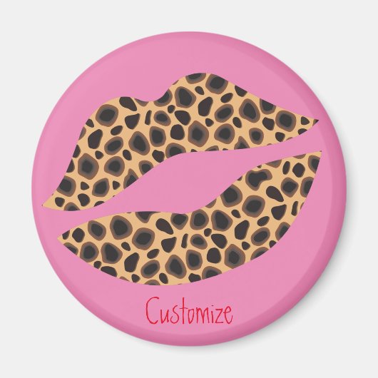 Leopard Spots Lipstick Kiss Thunder_Cove Magnet (Vorne)