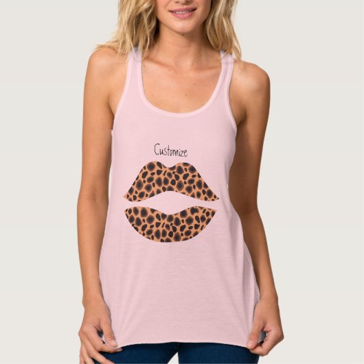 Leopard Spots Lipstick Kiss Thunder_Cove Tank Top (Vorderseite)