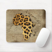 Leopard Spots Map AFRICA Wildlife Mousepad (Mit Mouse)