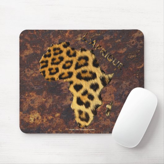 Leopard Spots Map AFRICA Wildlife Mousepad (Mit Mouse)