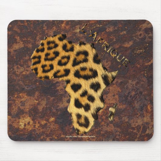 Leopard Spots Map AFRICA Wildlife Mousepad (Vorne)