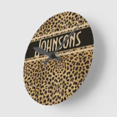 Leopard Spots Muster Runde Wanduhr (Winkel)