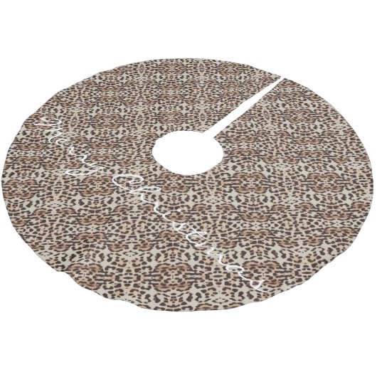 Leopard Spots Muster Thunder_Cove Polyester Weihnachtsbaumdecke (Schrägansicht)