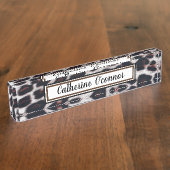 Leopard Spots Namensplakette (Seite)