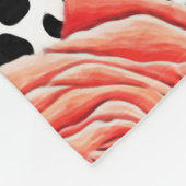 Leopard-Spots Orangefarbenes Tiermuster Fleecedecke (Ecke)