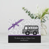 Leopard Spots Party Bus Einladung (Stehend Vorderseite)