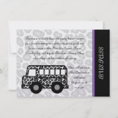 Leopard Spots Party Bus Einladung (Rückseite)