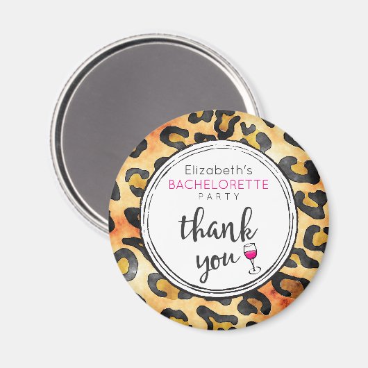 Leopard Spots Pattern Junggeselinnen-Abschied Viel Magnet (Vorderseite/Rückseite)