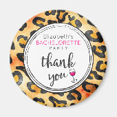 Leopard Spots Pattern Junggeselinnen-Abschied Viel Magnet (Vorne)