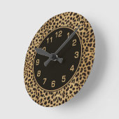 Leopard Spots Pattern Runde Wanduhr (Winkel)