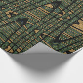 Leopard Spots Peacock Feathers Modern Geometric Geschenkpapier (Ecke)