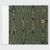 Leopard Spots Peacock Feathers Modern Geometric Geschenkpapier (Flach)