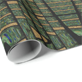 Leopard Spots Peacock Feathers Modern Geometric Geschenkpapier (Rolleneckpunkt)