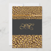 LEOPARD SPOTS+PEARL WIRBEL/VINTAG EINLADUNG (Vorderseite)