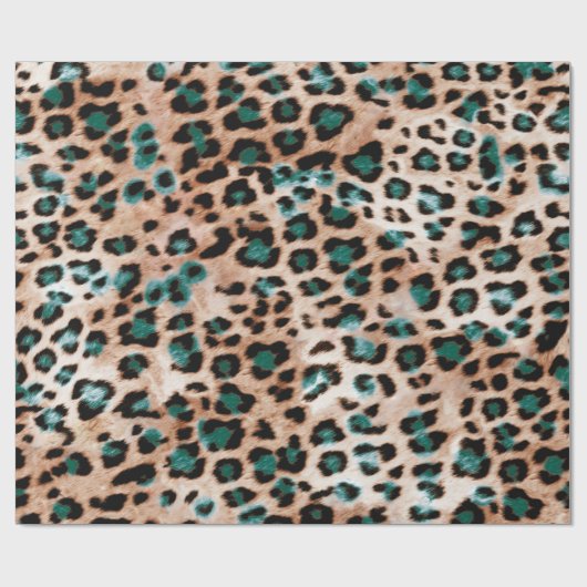 Leopard-Spots Tierdruckmuster Geschenkpapier (Flach)