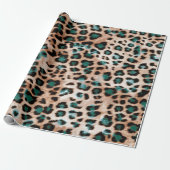 Leopard-Spots Tierdruckmuster Geschenkpapier (Ungerollt)