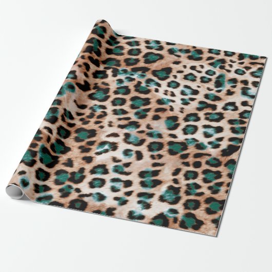 Leopard-Spots Tierdruckmuster Geschenkpapier (Ungerollt)