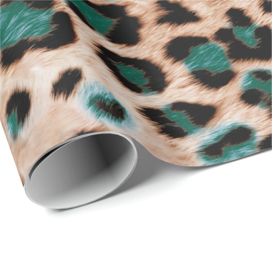 Leopard-Spots Tierdruckmuster Geschenkpapier (Rolleneckpunkt)