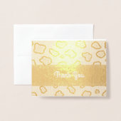 Leopard Spots Vielen Dank Folienkarte (Vorderseite mit Umschlag)