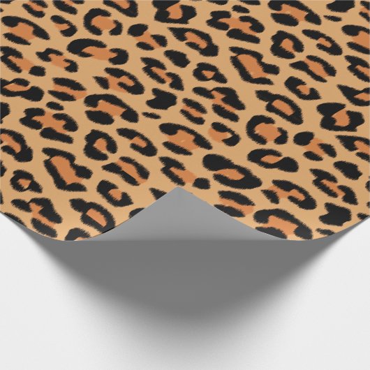 Leopard Spots Wildkatzen-Muster Geschenkpapier (Ecke)