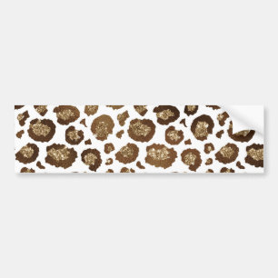 Leopard Spots Wildtiere Golden Glitzer Safari Autoaufkleber