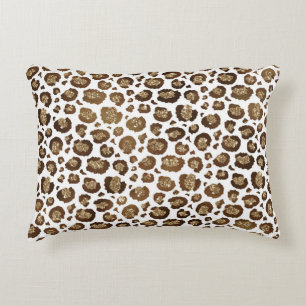 Leopard Spots Wildtiere Golden Glitzer Safari Dekokissen