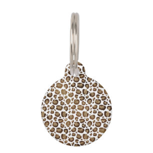 Leopard Spots Wildtiere Golden Glitzer Safari Haustiermarke