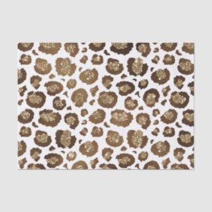 Leopard Spots Wildtiere Golden Glitzer Safari Seidenpapier