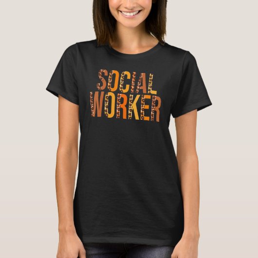 Leopard Squad Niedlich Herbst Herbst - Danke T-Shirt (Vorderseite)