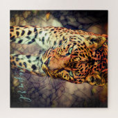 Leopard [Square Jigsaw puzzle] Puzzle (Horizontal)