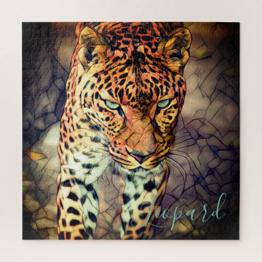 Leopard [Square Jigsaw puzzle] Puzzle (Vertikal)