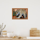 Leopard Stalking Closeup Fotografie Poster (Küche)