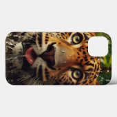 Leopard Stares beim Wasserlappen im Dschungel Case-Mate iPhone Hülle (Rückseite (Horizontal))