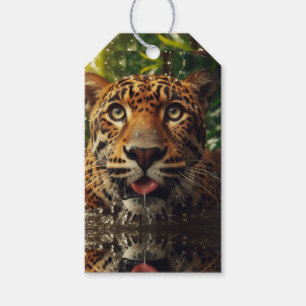 Leopard Stares beim Wasserlappen im Dschungel Geschenkanhänger