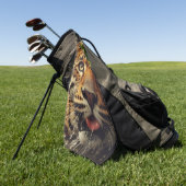 Leopard Stares beim Wasserlappen im Dschungel Golfhandtuch (Gras)