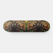 Leopard starrt beim Wassertrinken im Dschungel Skateboard (Horizontal)