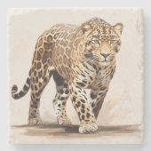 Leopard Steinuntersetzer (Vorderseite)