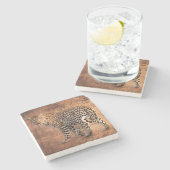 Leopard Steinuntersetzer (Seitenansicht)