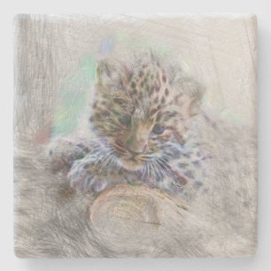 Leopard Steinuntersetzer