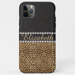 Leopard-Stellen-diamante de Case-Mate iPhone Hülle