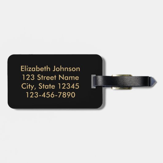 Leopard-Stellen-diamante de Gepäckanhänger (Rückseite horizontal)