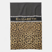 Leopard-Stellen-diamante de Handtuch (Vertikal)