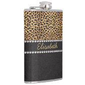 Leopard-Stellen-diamante de imitación-Diamanten Flachmann (Rechts)