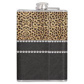 Leopard-Stellen-diamante de imitación-Diamanten Flachmann (Rückseite)