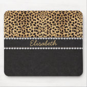 Leopard-Stellen-diamante de imitación-Diamanten Mousepad (Vorne)