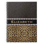 Leopard-Stellen-diamante de Notizblock (Vorderseite)