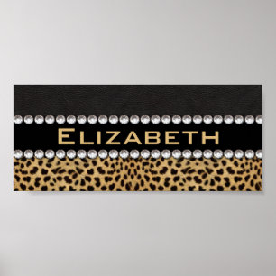 Leopard-Stellen-diamante de Poster