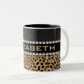 Leopard-Stellen-diamante de Zweifarbige Tasse (VorderseiteRechts)
