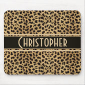 Leopard-Stellen-Haut-Druck personalisiert Mousepad (Vorne)